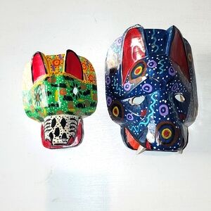 Wooden masks from Belize